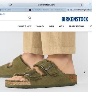 Birkenstock Arizona Shearling 38 Thyme
